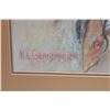 Image 2 : Large framed portrait print of an Indian gentleman by artist Nicholas de Grandmaison, overall dimens