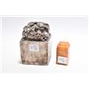 Image 1 : White metal heavy lion stamp 3" square and an Oriental yellow soapstone signature seal