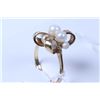 Image 2 : Lady's 10kt yellow gold and pearl ring set with diamond gemstone accents