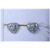 Image 1 : Pair of ladies 10kt white gold and diamond earrings