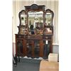 Image 1 : Antique Victorian rosewood ‚tagŠre with multiple bevelled mirrors, turned columns, carved decoration