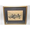 Image 2 : Two framed prints including print of a coloured French etching titled " Defsine par Storelli"and an 