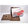 Image 1 : An Oriental watercolour painting album of landscapes in a fitted case