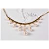 Image 2 : Lady's 14kt yellow gold necklace set with 12 graduating genuine pearl necklace