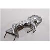 Image 2 : Mustang cast and chrome plated hood ornament, a miniature dual branch oil lamps and a colourless min