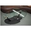 Image 2 : Model Kendo coffee table with metal base and two rotating glass table tops made by Reflex, originall