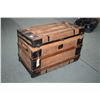 Image 1 : Antique oak bound steamer trunk