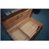 Image 2 : Antique oak bound steamer trunk
