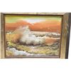 Image 2 : Three framed original oil on canvas paintings including two landscape and one seascape, various arti