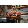 Image 1 : Two mid century glazed pottery lamps including Maurice Chalvignac hanging ceiling fixture