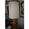 Image 2 : Two mid century glazed pottery lamps including Maurice Chalvignac hanging ceiling fixture