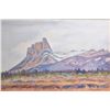 Image 2 : Two framed original watercolour paintings, one titled on verso "Cathedral Mountain" signed by artist