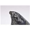 Image 2 : Two Inuit soapstone carvings including 6 1/2" seal numbered on underside 1353 and a figural carving 