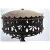 Image 2 : Vintage hand forged wrought iron table lamp with pierced metal shade
