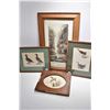 Image 1 : Selection of framed prints including a pair of duck motif framed colour plates, an oak framed print 