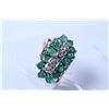 Image 1 : Lady's 10kt yellow gold, emerald and diamond gemstone ring set with .45ct of diamonds and 1.26ct of 