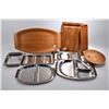 Image 1 : Selection of mid century teak and stainless tableware including Atka Bangkok Teak made in Sweden tra