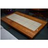 Image 1 : Teak double pedestal coffee table with tile inset center