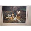 Image 1 : Framed print featuring farmyard birds