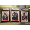 Image 1 : Three graded baseball cards including two No. 138 David Robinson rookie cards and a Phil Jackson