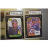 Image 1 : Two graded baseball rookie cards Barry Bonds and Greg Maddux