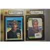 Image 1 : Two graded Barry Bonds rookie baseball cards