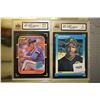 Image 1 : Two graded baseball rookie cards including Barry Bonds and Greg Maddux