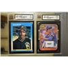 Image 1 : Two graded baseball rookie cards including Barry Bonds and Greg Maddux