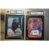 Image 1 : Two graded baseball rookie cards including Barry Bonds and Greg Maddux