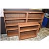Image 1 : Three modern faux wood bookshelves