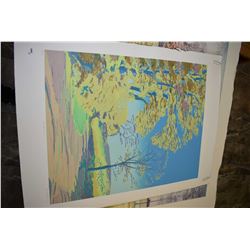 Two unframed print including limited edition titled "Autumn" pencil signed by artist 60/150 and an a