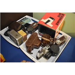 Selection of vintage 35 mm cameras, movie camera, accessories etc.