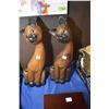 Image 1 : Two carved decorative cats 20" in height