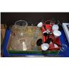 Image 1 : Selection of modern bar items including wine decanter, black and white glass stemware and a set of a