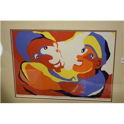 Framed limited edition print "Just Friends" pencil signed by artist 27/85