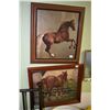 Image 1 : Three framed horse motif pictures including two originals and one print