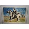 Image 1 : Framed print of a horse and rider