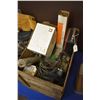 Image 1 : Wooden Pepsi box containing assorted tools including air conditioning fittings, multi meter, tach. d