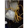 Image 1 : Plastic crate containing two Hubbell lamps