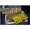 Image 1 : Selection of vintage Alberta licence plates including 1958, 1960, 1962, etc.