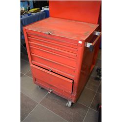 Mechanics roll cabinet containing drills, wrenches, punches, pliers, air tools, torque wrench, taps 