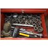 Image 3 : Mechanics roll cabinet containing drills, wrenches, punches, pliers, air tools, torque wrench, taps 