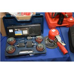 Selection of tools including hose clamp pliers set, Mastercraft drum sanding set, digital read-out c