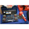 Image 1 : Selection of tools including hose clamp pliers set, Mastercraft drum sanding set, digital read-out c