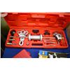 Image 3 : Small floor jack, rear axle barring removal set, slide hammer set and a MacPherson strut spring comp