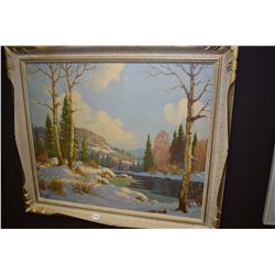 Framed print of a Roland Gissing painting