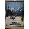 Image 1 : Two framed prints of deer including one signed limited edition pencil signed by John Stone 892/950