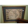 Image 1 : Gilt framed print of the western hemisphere