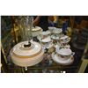 Image 1 : Four Art deco  hand painted cups and saucers, Art deco vase and a Royal Doulton lidded "Marquis" cov