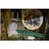 Image 1 : Lewis Charles Daubuz advertising piece, glazed ceramic deco style head and a Royal Doulton plate D63